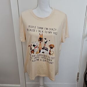 NWOT  Dog lover short sleeve tee shirt